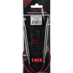 ChiaoGoo Red Lace 32" Stainless Circular Knitting Needles - Sizes US 0/2mm to 19 / 15mm