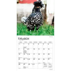 Chickens | 2027 7 x 14 Inch (Hanging) Monthly Mini Wall Calendar