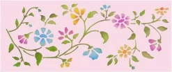 Chintz Floral Cake Stencil Side | C488 by Designer Stencils | Cake Decorating Tools |