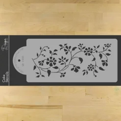 Chintz Floral Cake Stencil Side | C488 by Designer Stencils | Cake Decorating Tools |