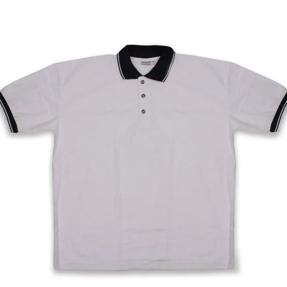 Christmas Central Men's White Knit Pullover Golf Polo Shirt - Medium