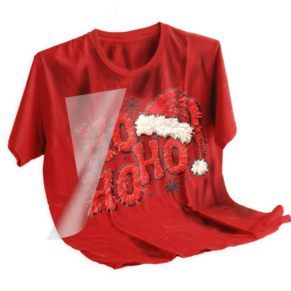 Christmas DTF Transfer - Ho Ho Ho Santa Hat Ready to Press