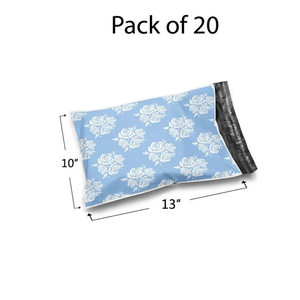 Christmas Snowflake Red Poly Mailer Envelopes 10x13" 2 Mil
