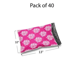 Christmas Snowflake Red Poly Mailer Envelopes 10x13