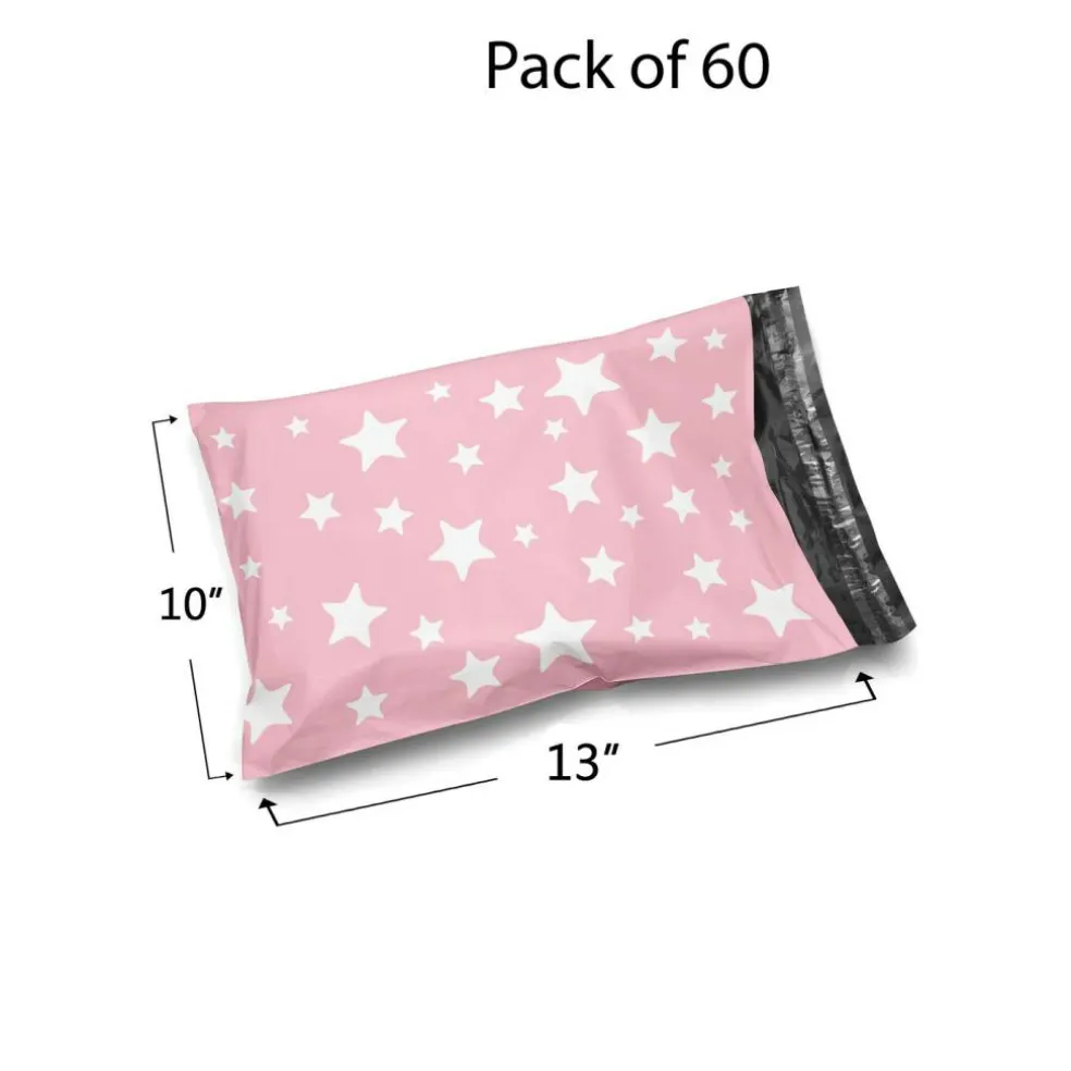 Christmas Snowflake Red Poly Mailer Envelopes 10x13" 2 Mil