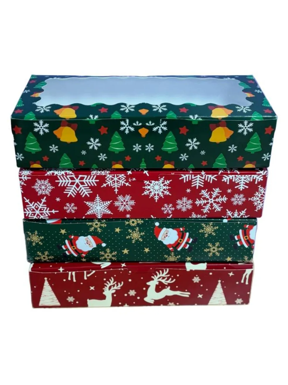 Christmas Treat Boxes – Assorted 4-Pack (12"x5")