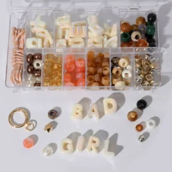Chunky Alphabet Bead Box – Fall Colors