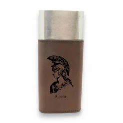 Cigar Case with Cutter - Athena Goddess of Wisdom - Leather