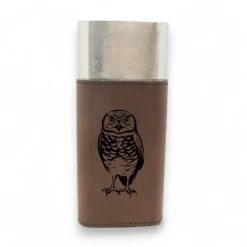Cigar Case with Cutter - Burrowing Owl - Leather