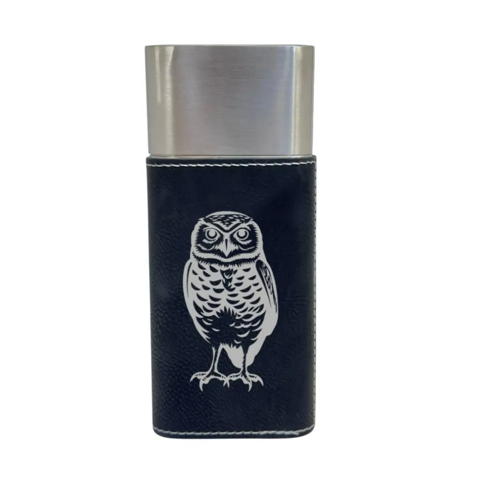 Cigar Case with Cutter - Burrowing Owl - Leather