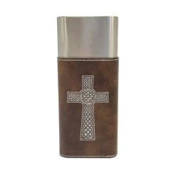 Cigar Case with Cutter - Celtic Cross - Leather