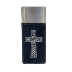Cigar Case with Cutter - Celtic Cross - Leather