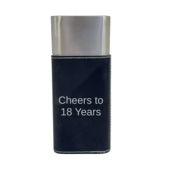 Cigar Case with Cutter - Cheers to 18 Years - Leather