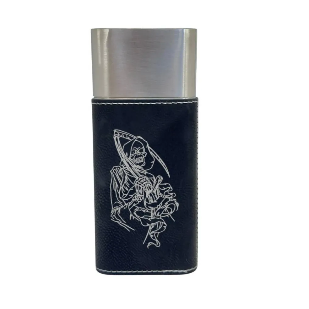 Cigar Case with Cutter - Dealer of Death Grim Reaper - Leather