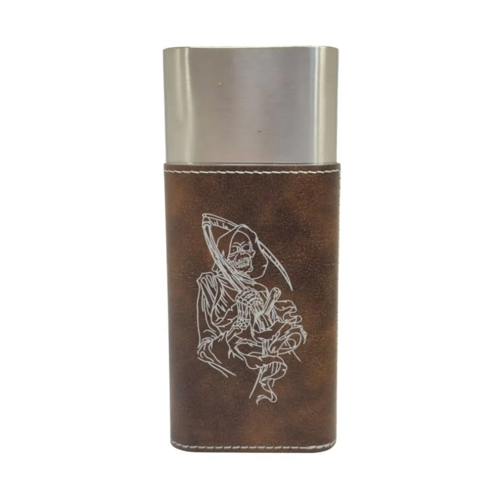 Cigar Case with Cutter - Dealer of Death Grim Reaper - Leather