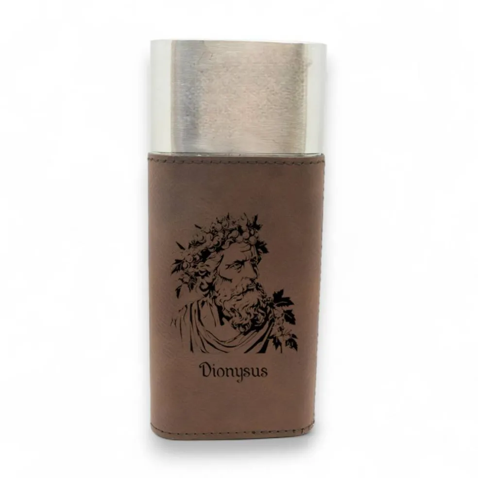 Cigar Case with Cutter - Dionysus God of Wine - Leather
