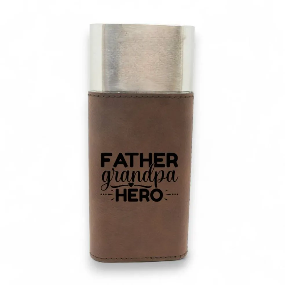 Cigar Case with Cutter - Father Grandpa Hero - Leather