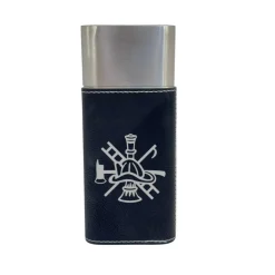 Cigar Case with Cutter - Firefighter Emblem - Leather