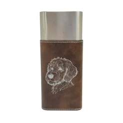 Cigar Case with Cutter - Golden Doodle - Leather