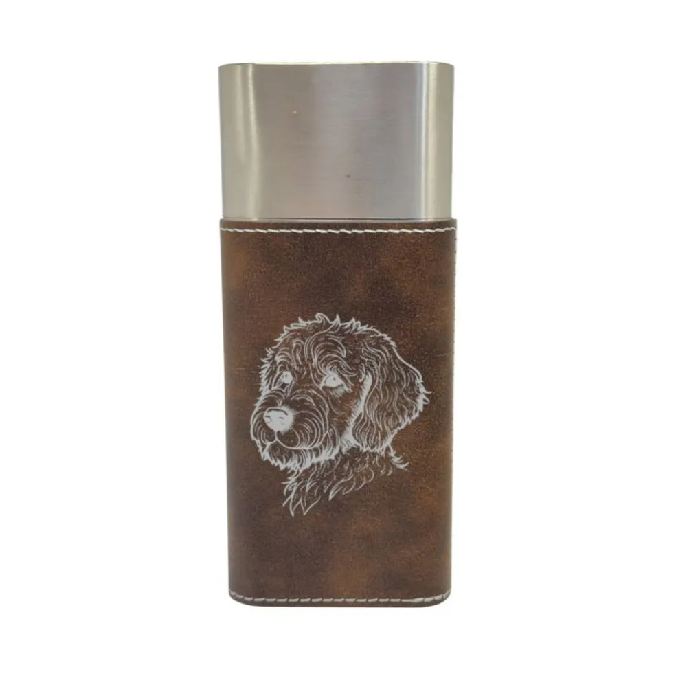 Cigar Case with Cutter - Golden Doodle - Leather