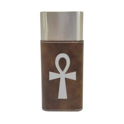Cigar Case with Cutter - Key of Life Ankh - Leather