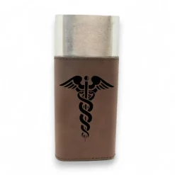 Cigar Case with Cutter - Pharmaceutical Caduceus Hermes - Leather
