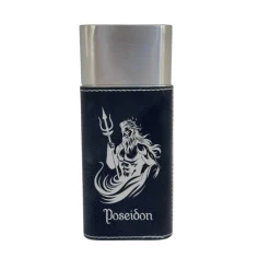 Cigar Case with Cutter - Poseidon God of the Sea - Leather