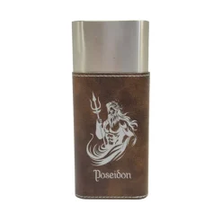 Cigar Case with Cutter - Poseidon God of the Sea - Leather