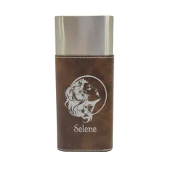 Cigar Case with Cutter - Selene Goddess of the Moon - Leather