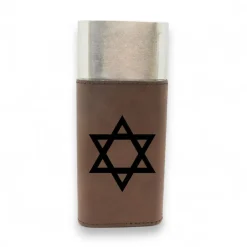 Cigar Case with Cutter - Star of David - Leather