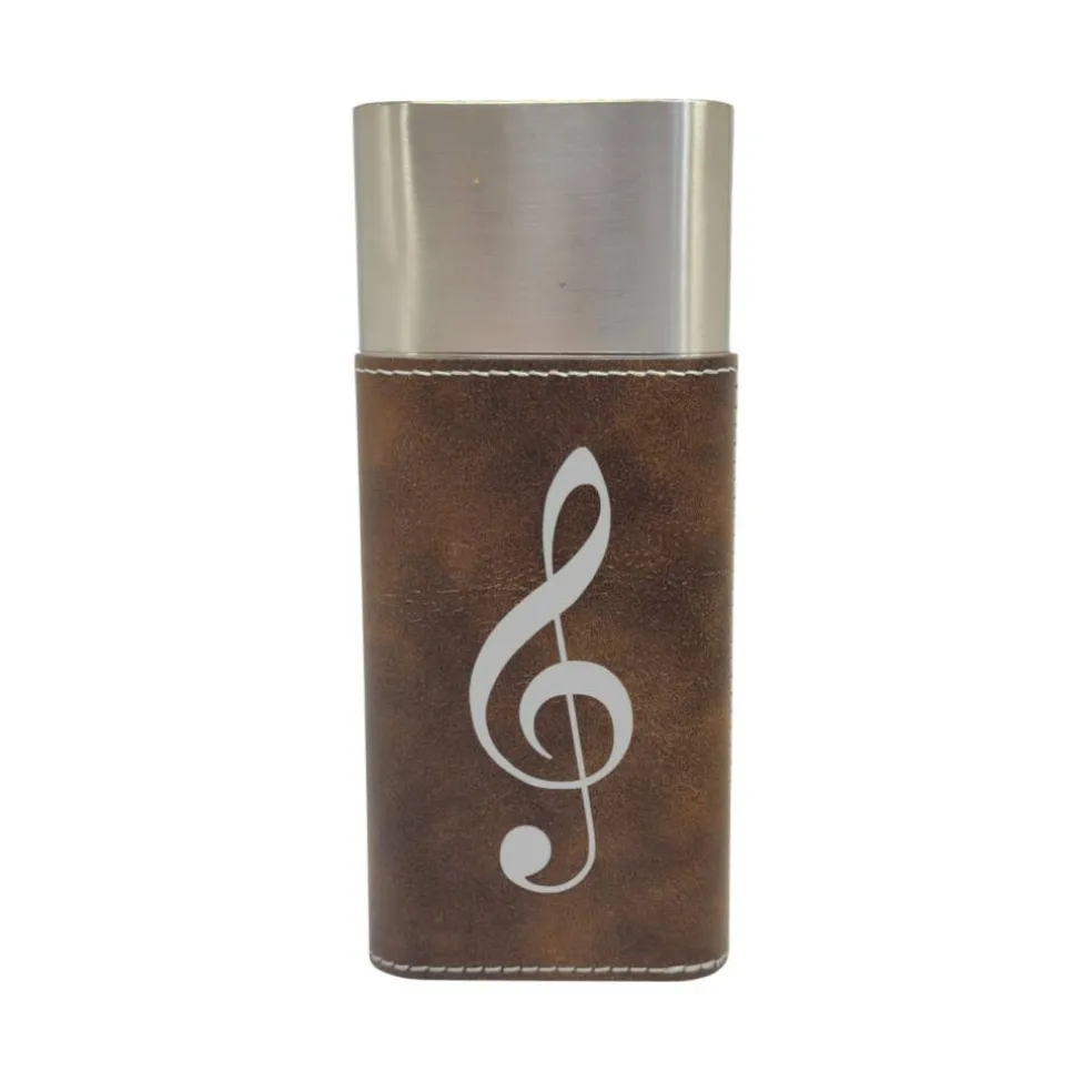 Cigar Case with Cutter - Treble Clef note - Leather