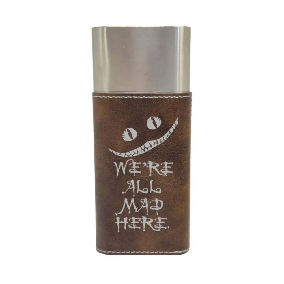 Cigar Case with Cutter - We're all mad here - Leather