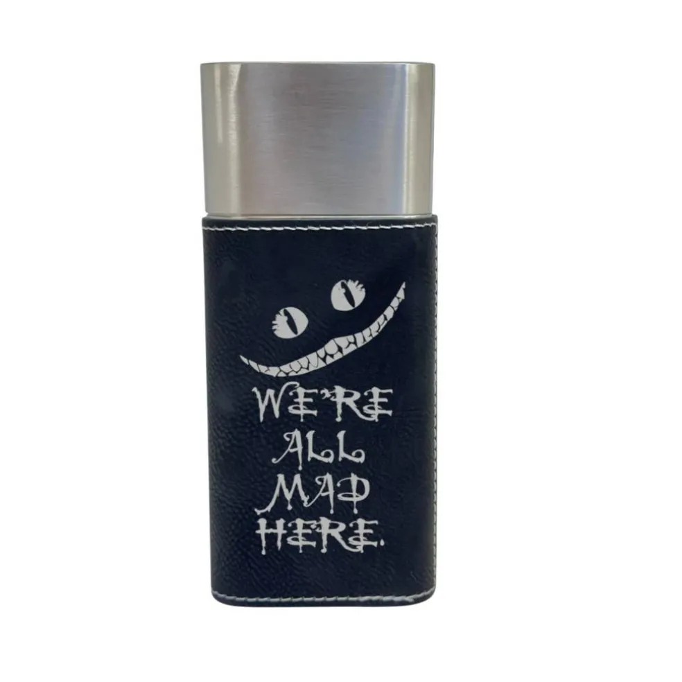 Cigar Case with Cutter - We're all mad here - Leather