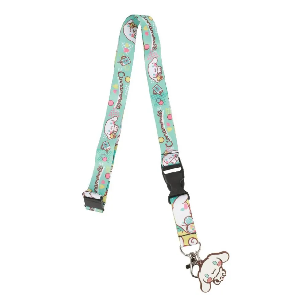 Cinnamaroll Snack Time Theme 22-inch Lanyard with Clear ID Sleeve and Rubber Charm