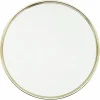 7.75" Circle Gold-Rimmed Mirror Jewelry Tray