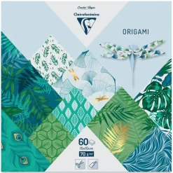 Clairefontaine Origami Paper - Vegetal Chic, 5.9" x 5.9", Pkg of 60