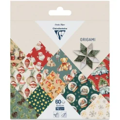 Clairefontaine Origami Paper - Xmas Memories, 5.9" x 5.9", Pkg of 60