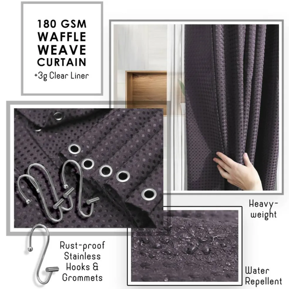 Clara Clark Bamboo Bathroom Accessories Set