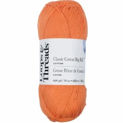 Classic Cotton Big Ball™ Solid Yarn by Loops & Threads®