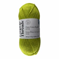 Classic Cotton Big Ball™ Solid Yarn by Loops & Threads®