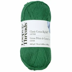 Classic Cotton Big Ball™ Solid Yarn by Loops & Threads®