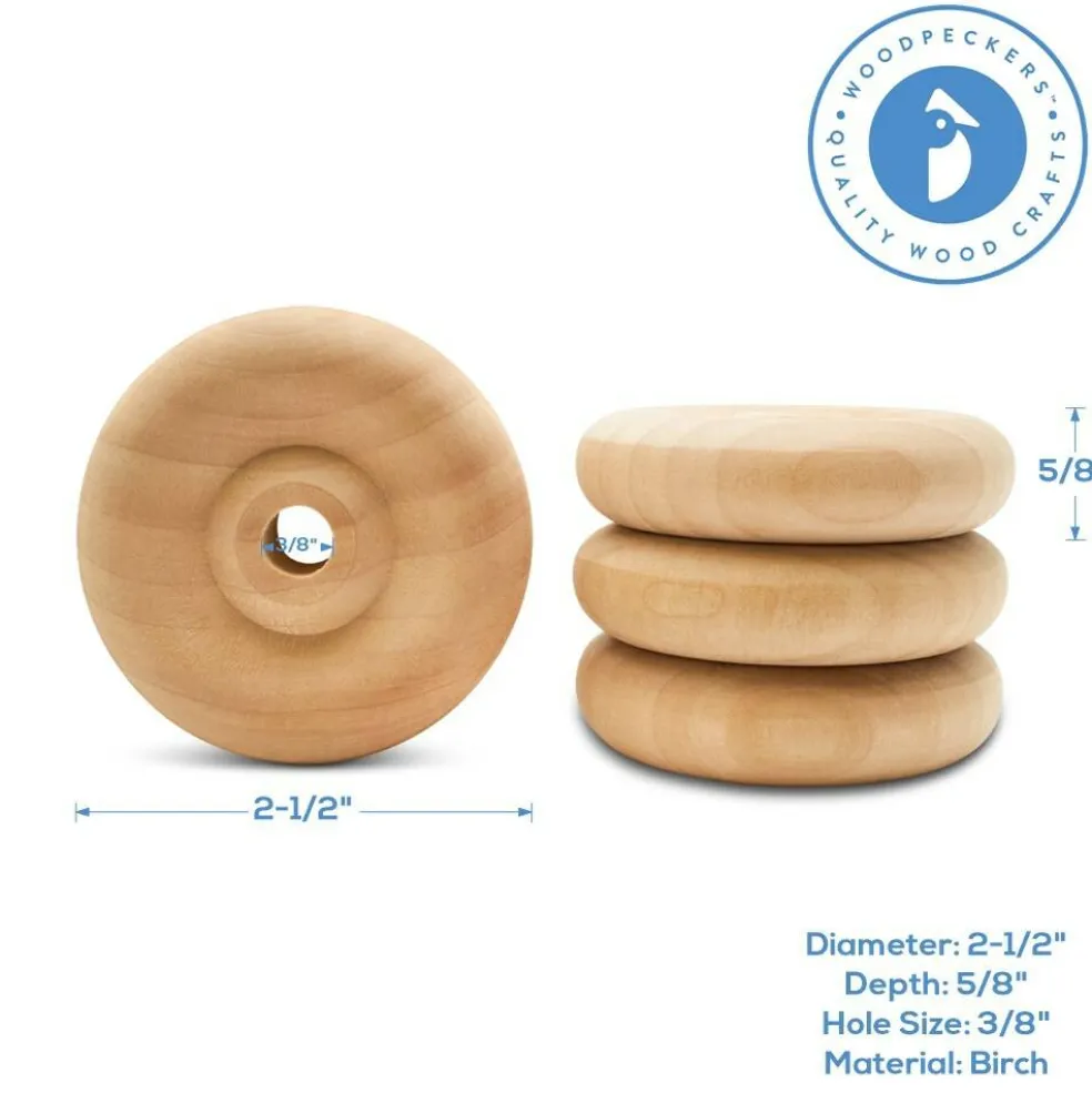Classic Mini Wood Wheels, Multiple Sizes Available, Craft | Woodpeckers