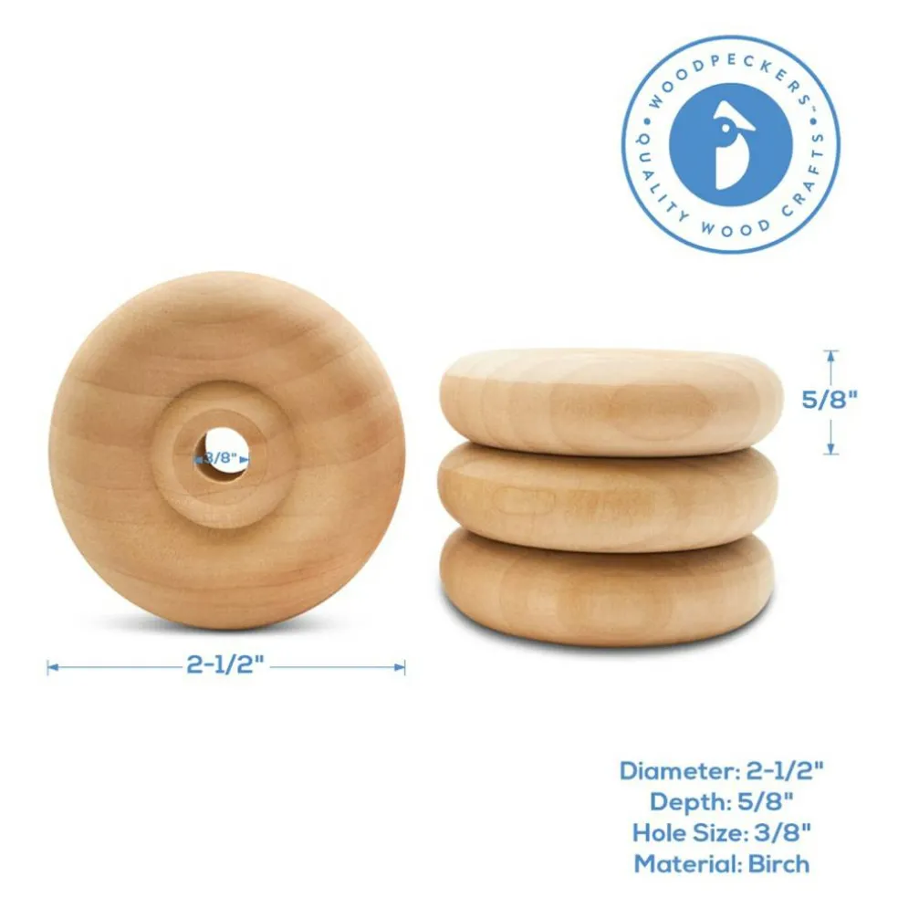 Classic Mini Wood Wheels, Multiple Sizes Available, Craft | Woodpeckers