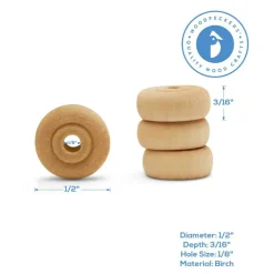 Classic Mini Wood Wheels, Multiple Sizes Available, Craft | Woodpeckers