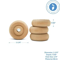 Classic Mini Wood Wheels, Multiple Sizes Available, Craft | Woodpeckers