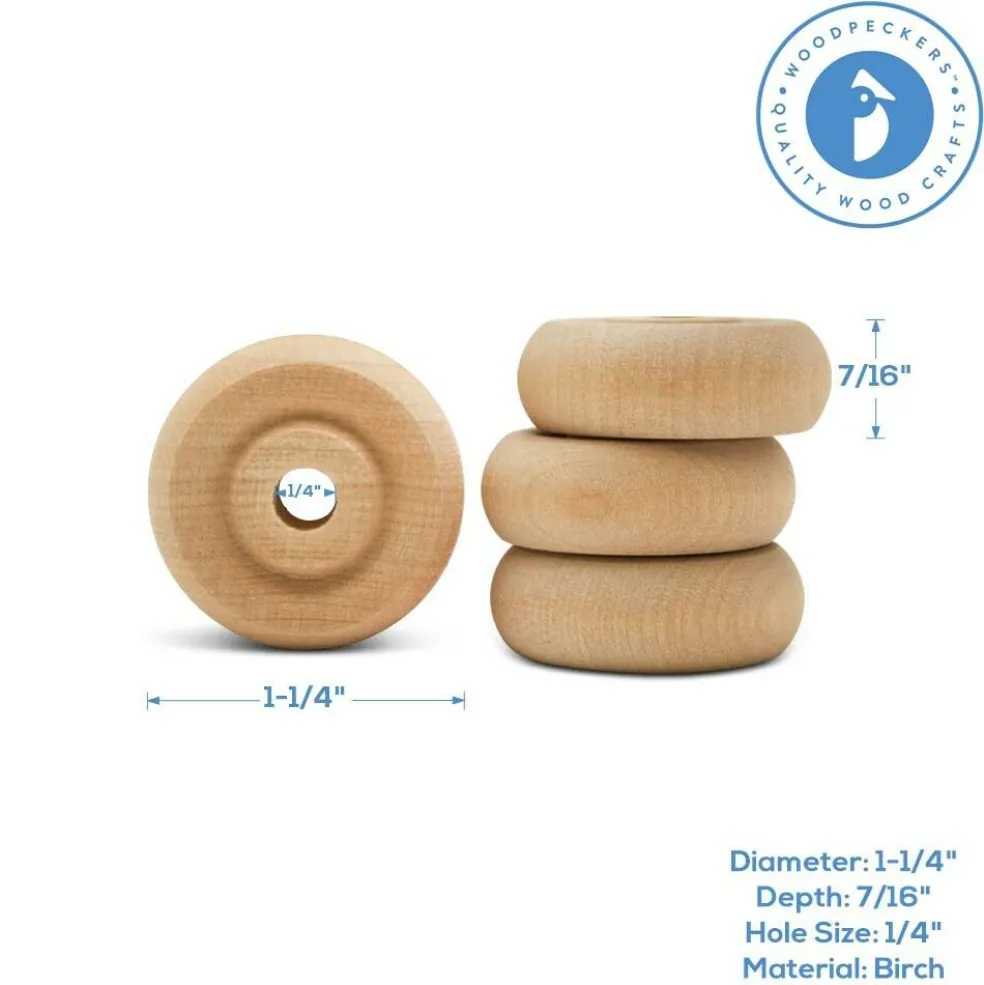 Classic Mini Wood Wheels, Multiple Sizes Available, Craft | Woodpeckers
