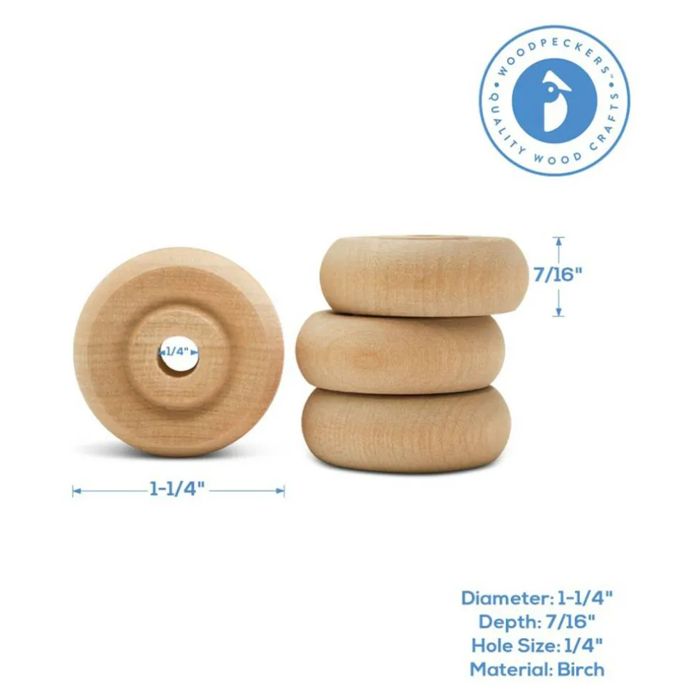 Classic Mini Wood Wheels, Multiple Sizes Available, Craft | Woodpeckers