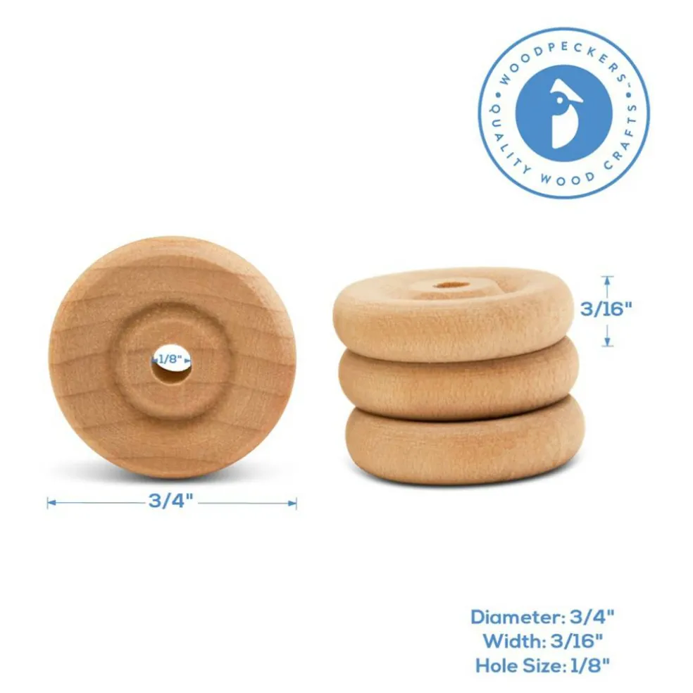 Classic Mini Wood Wheels, Multiple Sizes Available, Craft | Woodpeckers