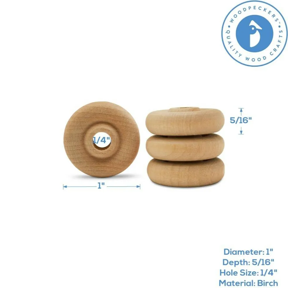 Classic Mini Wood Wheels, Multiple Sizes Available, Craft | Woodpeckers