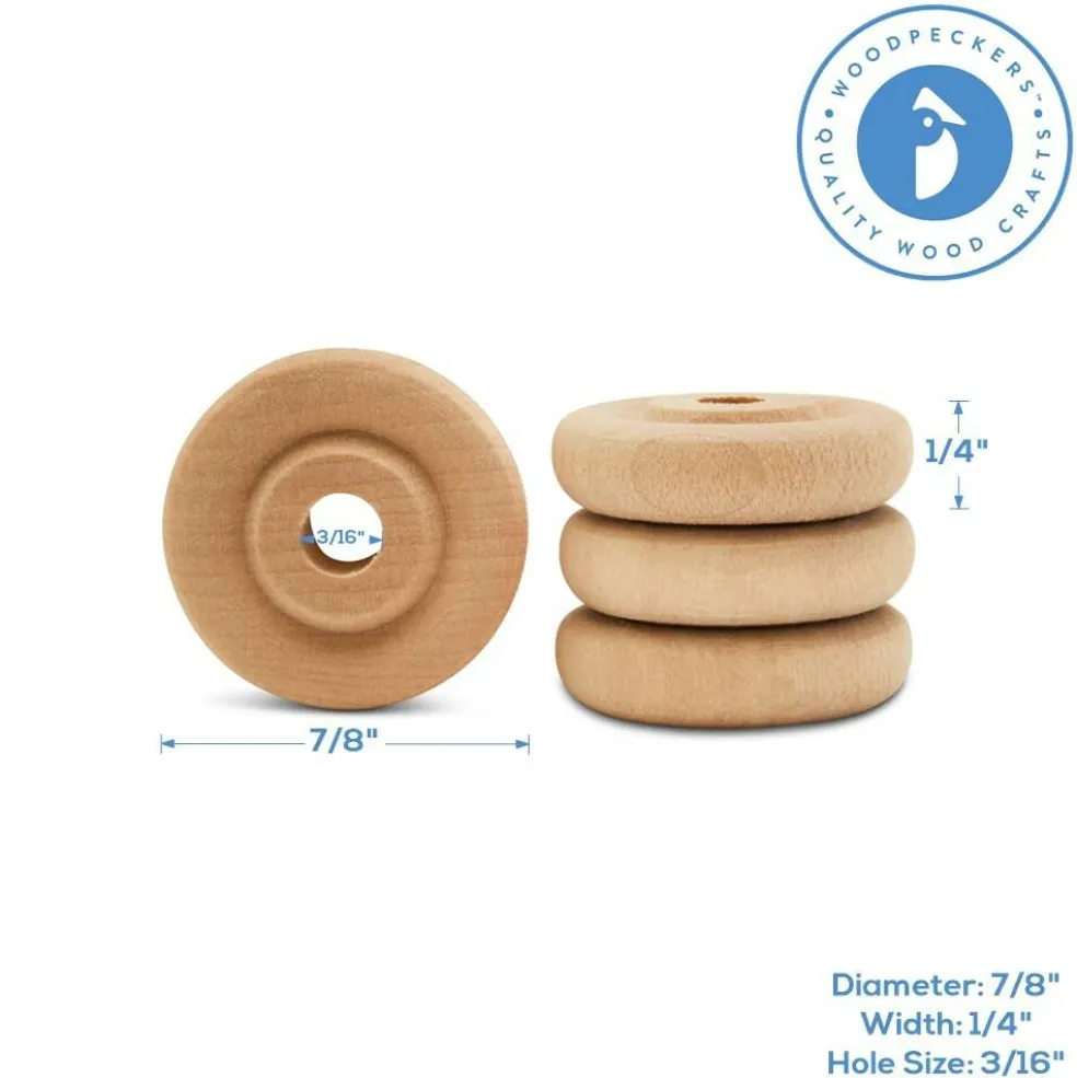 Classic Mini Wood Wheels, Multiple Sizes Available, Craft | Woodpeckers